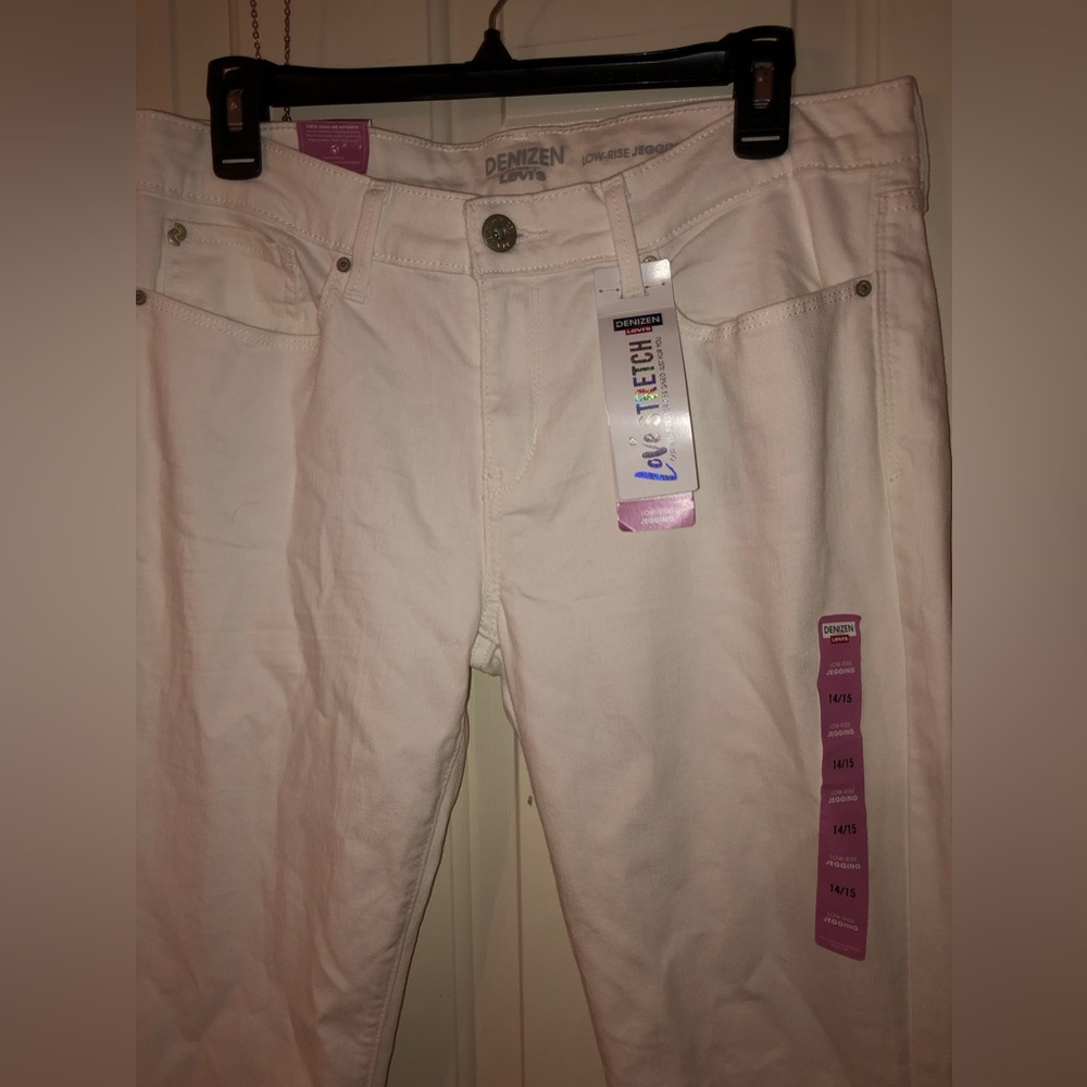 Junior Denim Jeggings by DENIZEN from Levi’s low-rise jeggings Size 14/15 - Picture 10 of 15